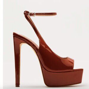 Fashion Nova Heels, Size 9, Cognac